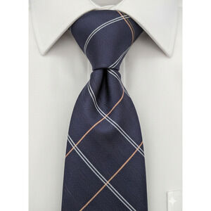 Ike Behar New York purple plaid silk tie - 59.5"